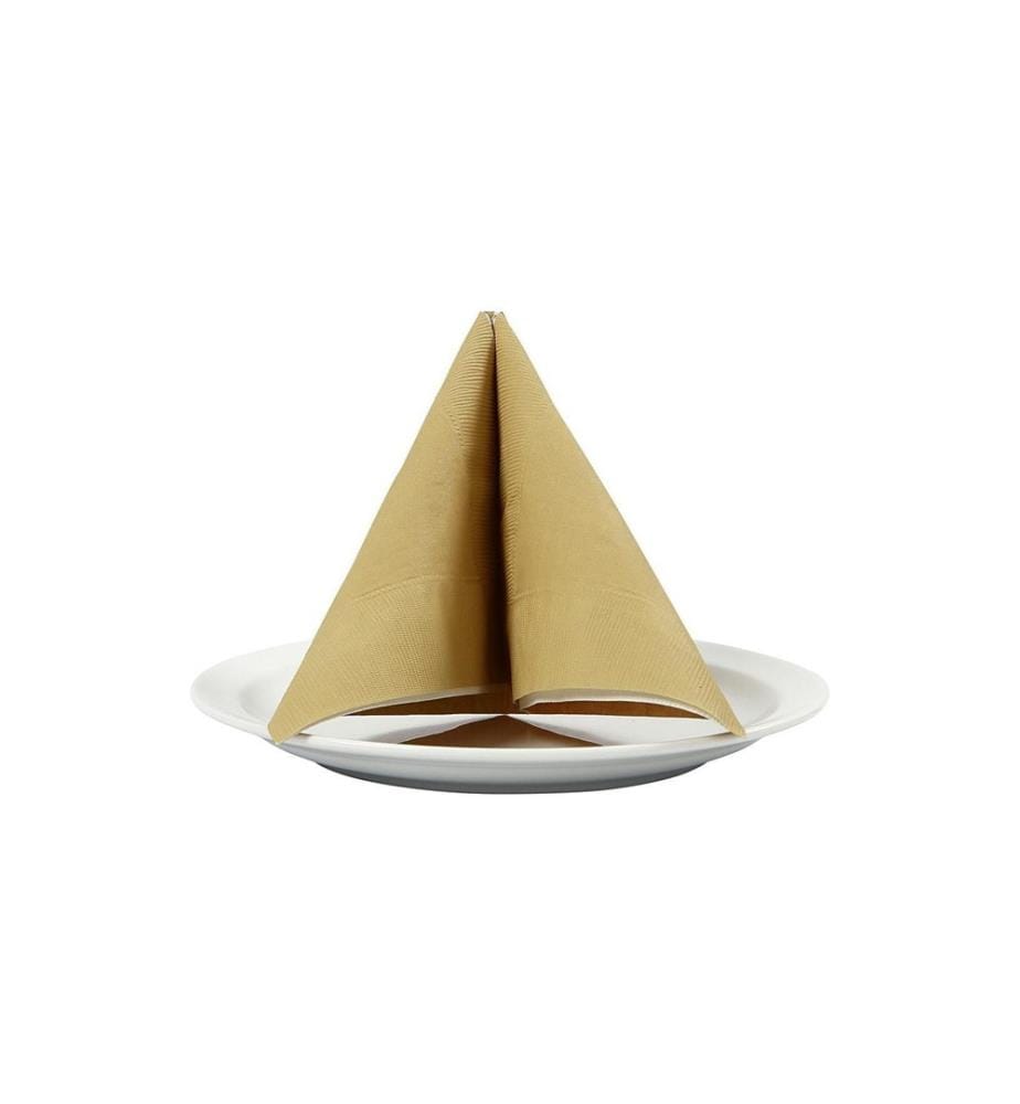 CREATIV COMPANY - Papierservietten 40 cm x 40 cm, 20 Stück, Gold
