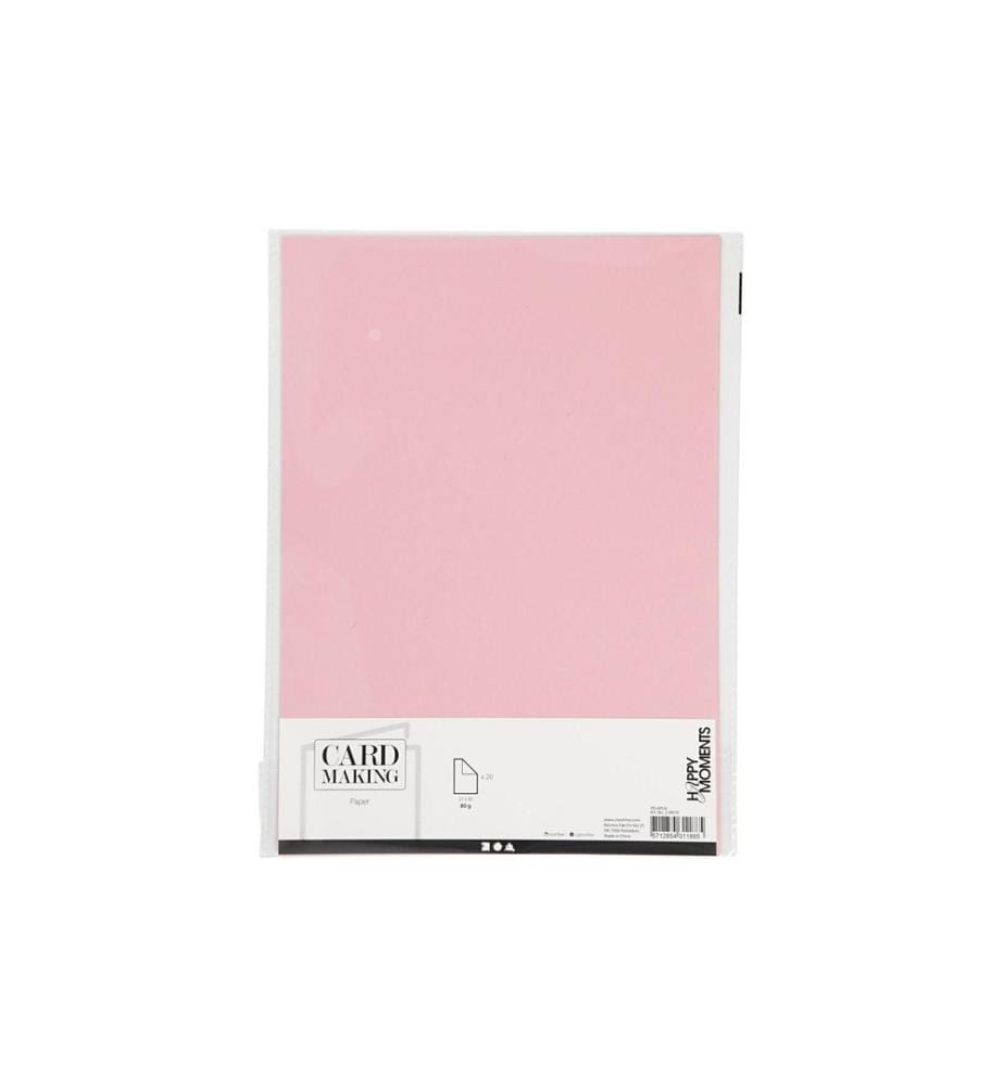 CREATIV COMPANY - Bastelpapier 70 g, 20 Blatt, Rosa