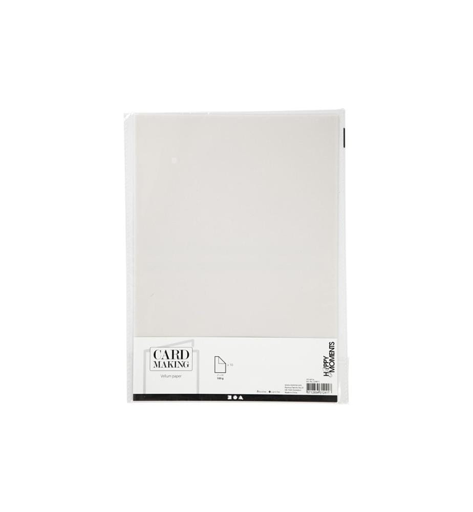 CREATIV COMPANY - Papier transparent Parchemin A4, 10 feuilles, blanc naturel