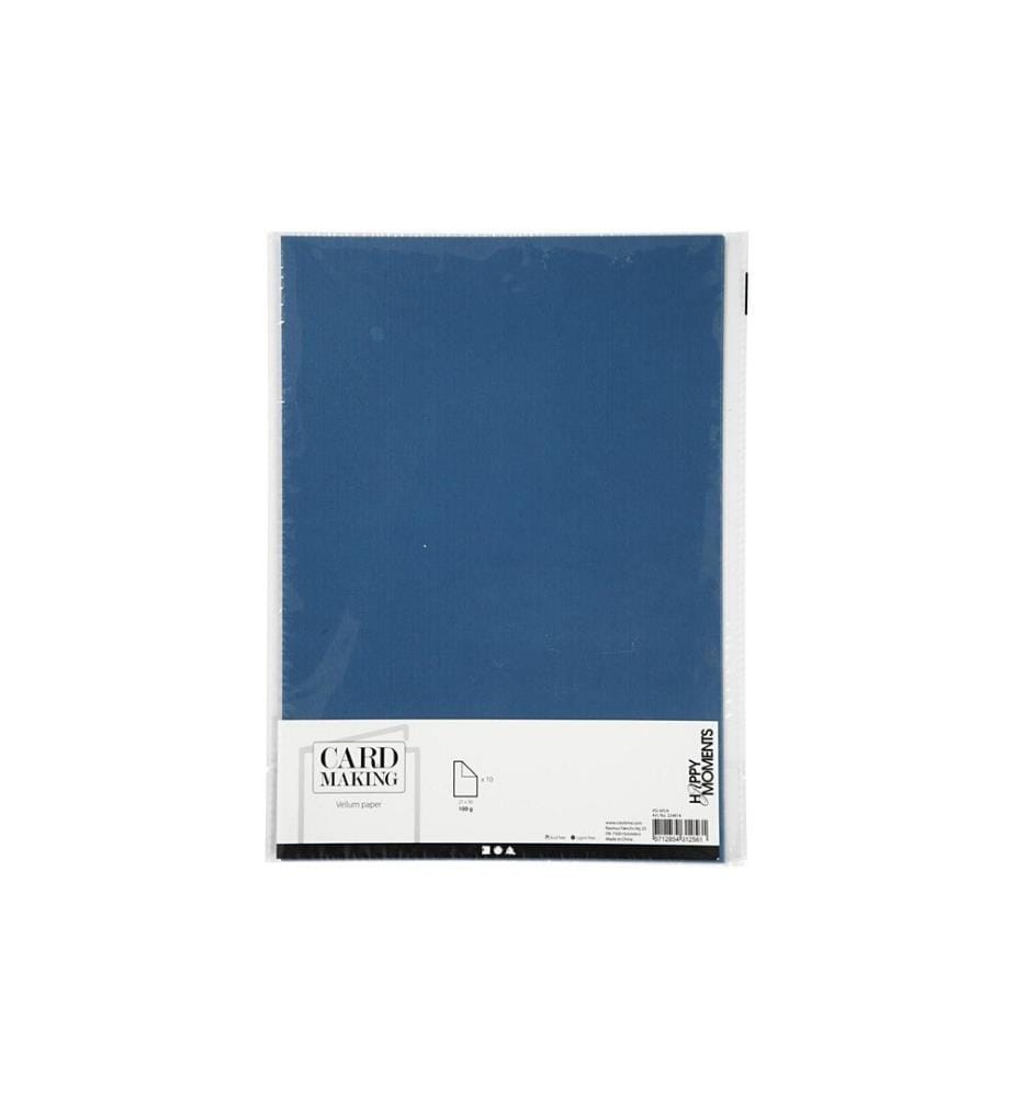 CREATIV COMPANY - Transparentpapier Pergament A4, 10 Blatt, Blau
