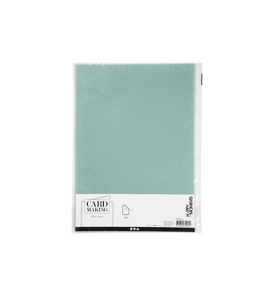 CREATIV COMPANY - Transparentpapier Pergament A4, 10 Blatt, Hellblau