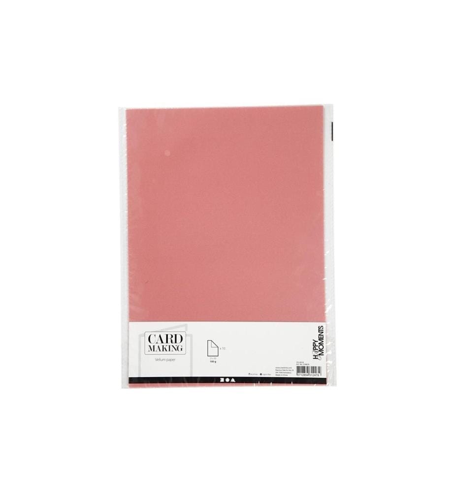 CREATIV COMPANY - Transparentpapier Pergament A4, 10 Blatt, Rosa