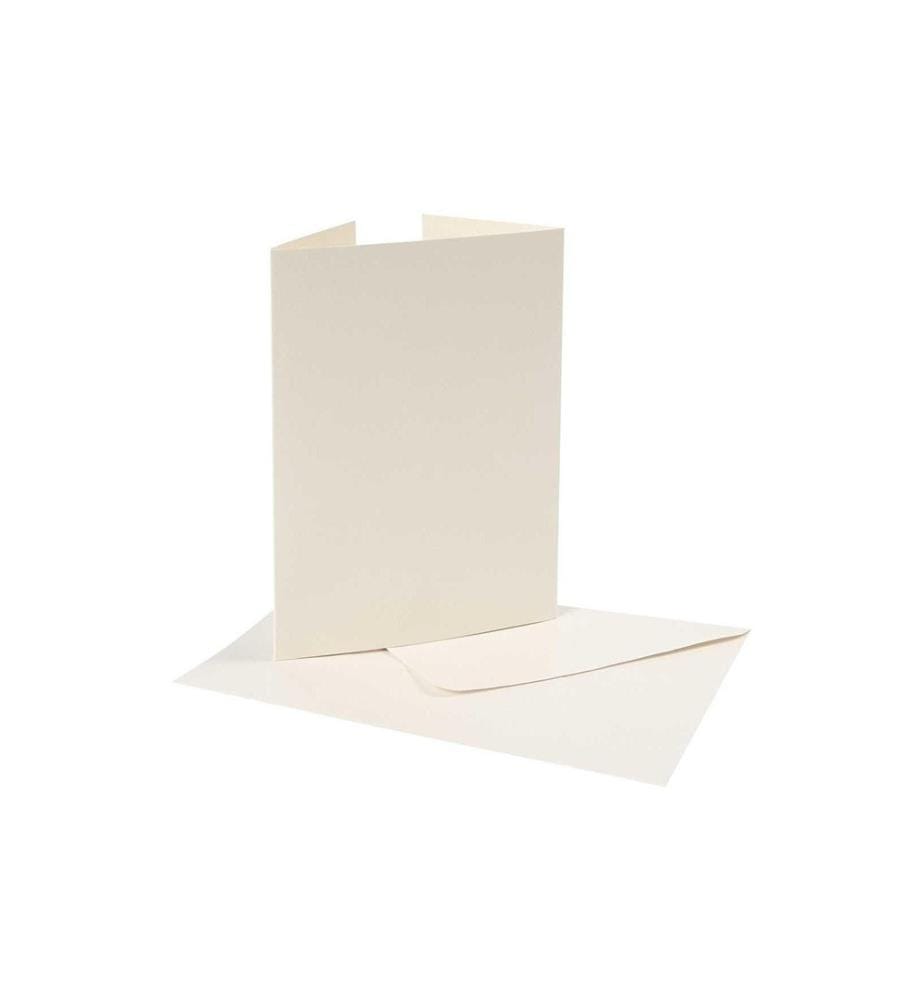 CREATIV COMPANY - Carte vierge 10.5 x 15 cm Perle brillante, ensemble de 10