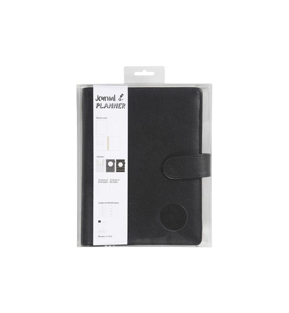 CREATIV COMPANY - Bloc-notes Agenda hebdomadaire 19 x 23.5 x 4 cm, Noir