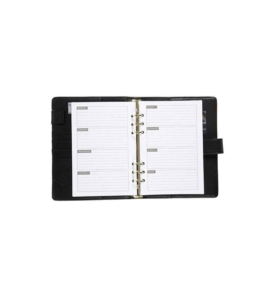 CREATIV COMPANY - Bloc-notes Agenda hebdomadaire 19 x 23.5 x 4 cm, Noir