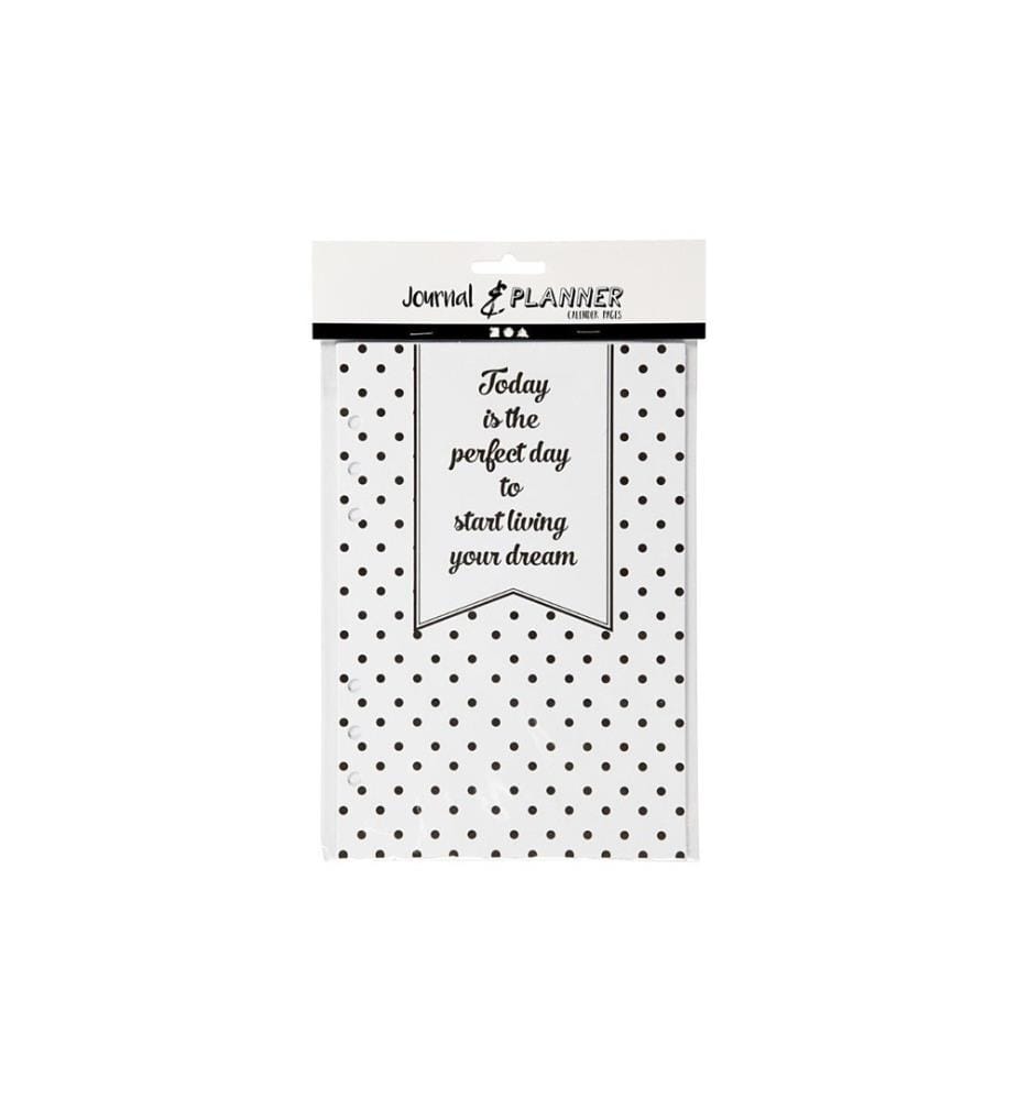 CREATIV COMPANY - Feuilles de papier Plan 5 semaines, 142 x 210 mm, 7 pages