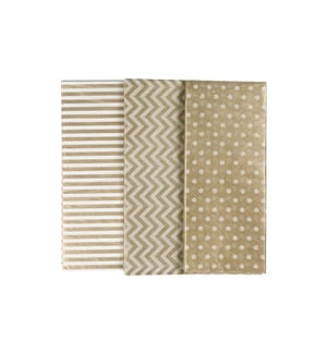 CREATIV COMPANY - Geschenkpapier 50 x 70 cm Gold, 6 Blatt