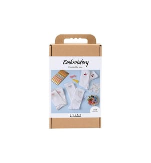 CREATIV COMPANY - Bastelset - Sticken, Socken, Weiss
