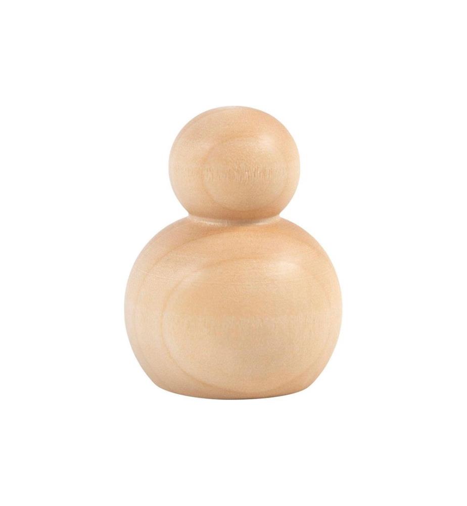 CREATIV COMPANY - Holzartikel Kegelfigur 5 cm, 5 Stück