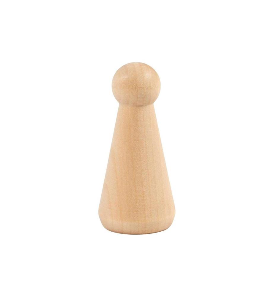CREATIV COMPANY - Holzartikel Kegelfigur 8 cm, 3 Stück