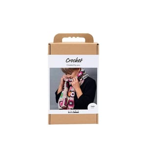 CREATIV COMPANY - Bastelset - Häkeln, Schal, Creme