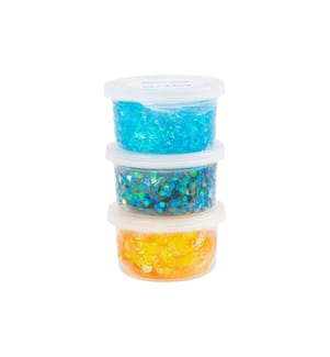 CREATIV COMPANY - Modelliermasse Sequin Clay, Harmonie Blau-Grün, 3 x 60 g