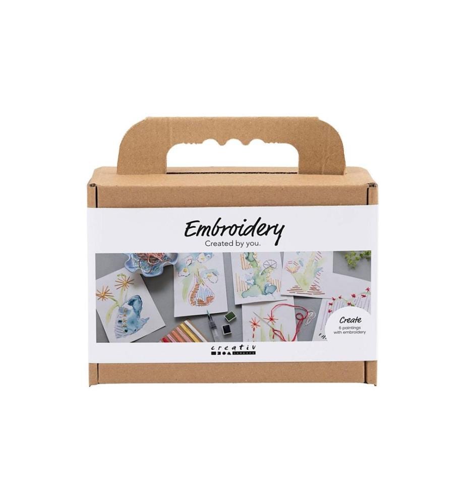 CREATIV COMPANY - Bastelset Gemälde mit Stickerei