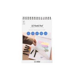 CREATIV COMPANY - Malblock Ölpastellfarben-Pad A4, Weiss, 15 Blätter