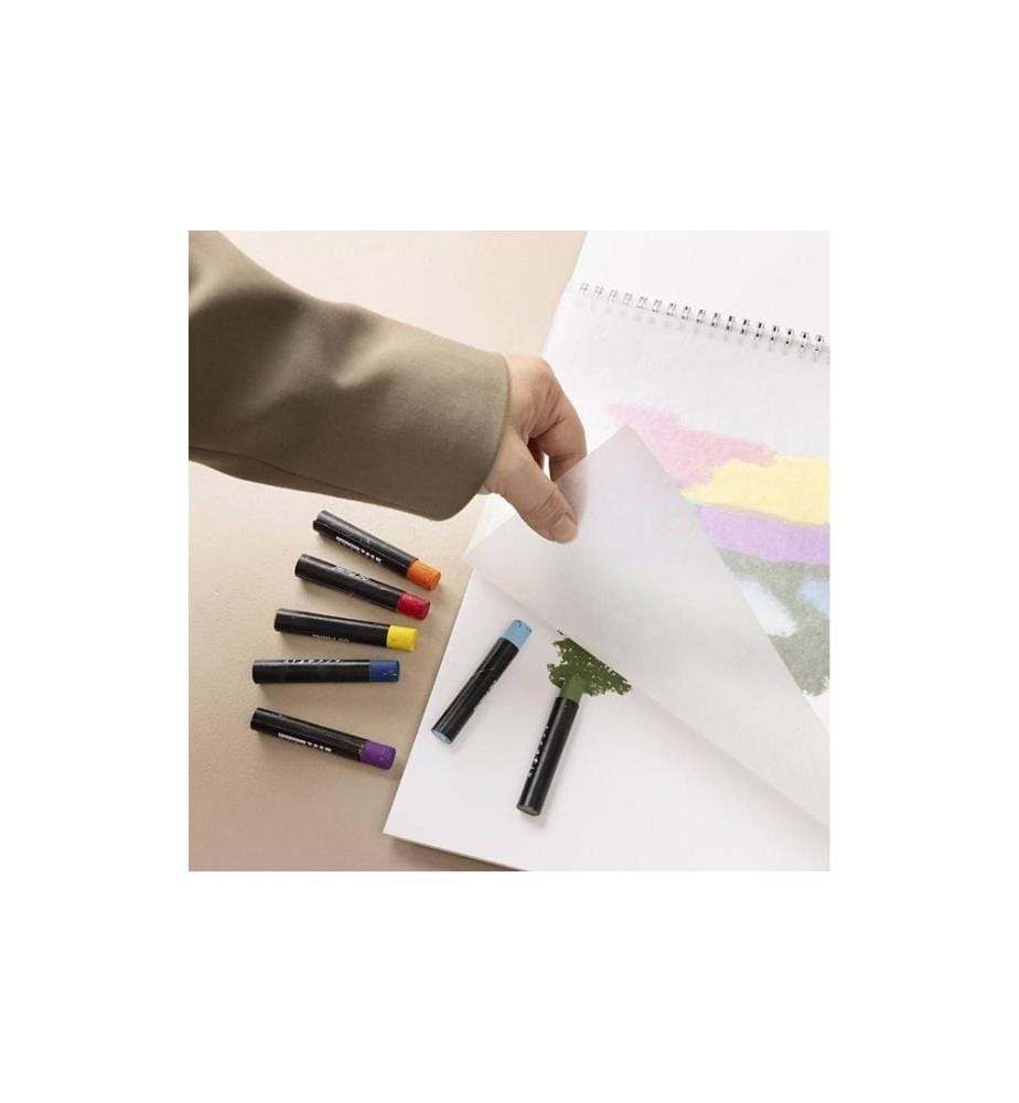 CREATIV COMPANY - Bloc à dessin Pad pour pastels à l'huile A4, blanc, 15 feuilles