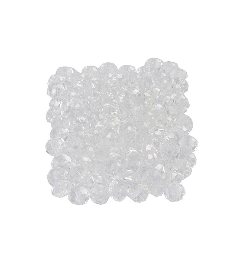 CREATIV COMPANY - Glasschliffperlen 5 mm x 6 mm Transparent