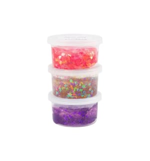 CREATIV COMPANY - Modelliermasse Sequin Clay, Harmonie Pinktöne, 3 x 60 g