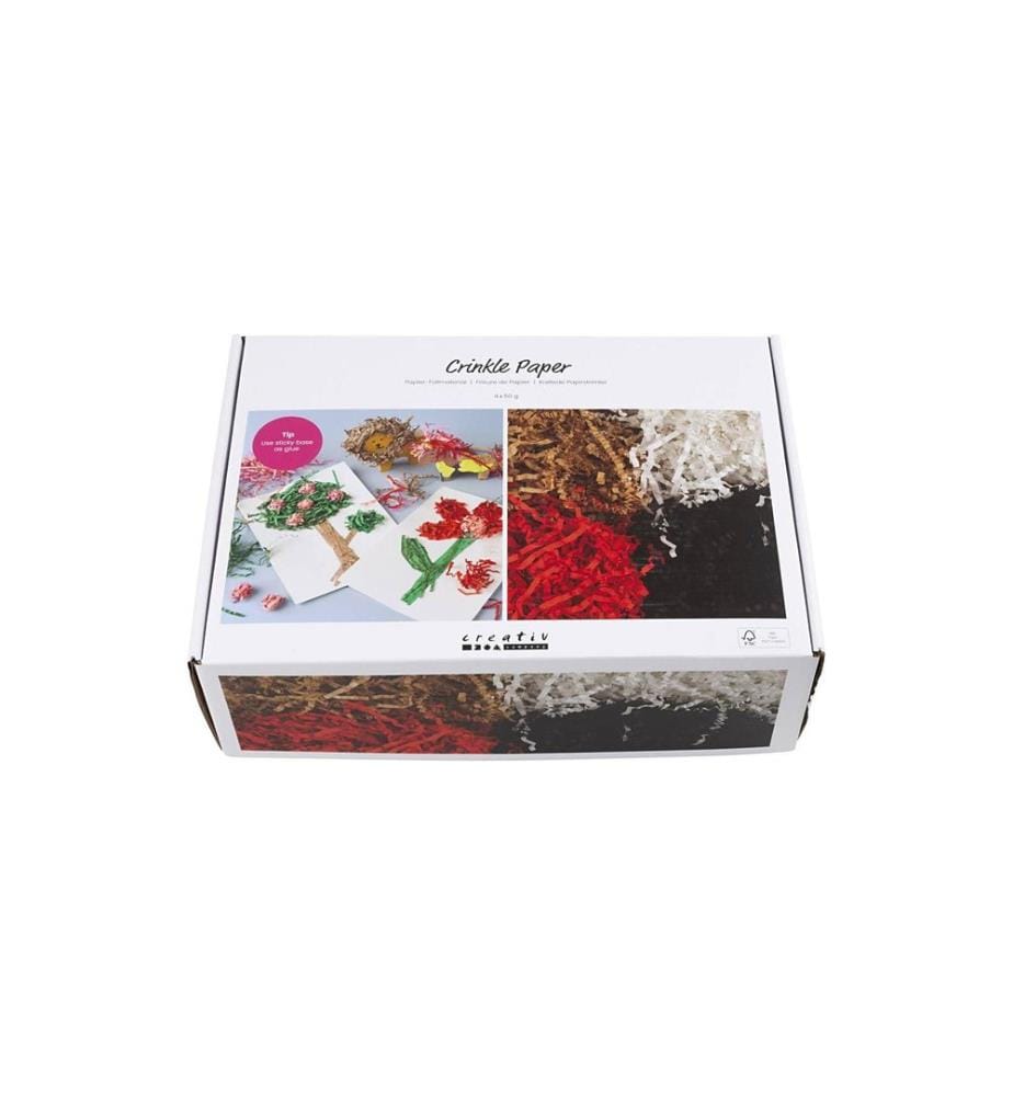 CREATIV COMPANY - Papier-Füllmaterial 25-30 cm x 3 mm, Mehrfarbig