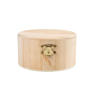 CREATIV COMPANY - Holzartikel Runde Schachtel 6 x 11 cm