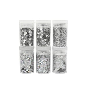 CREATIV COMPANY - Glitzerset Silber, 6 x 5 g