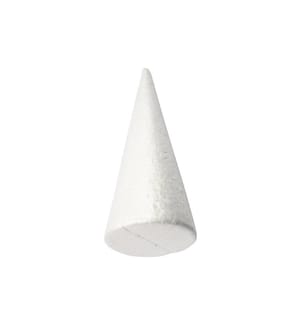 CREATIV COMPANY - Styropor-Kegel 1 Stück, 35 cm, Weiss