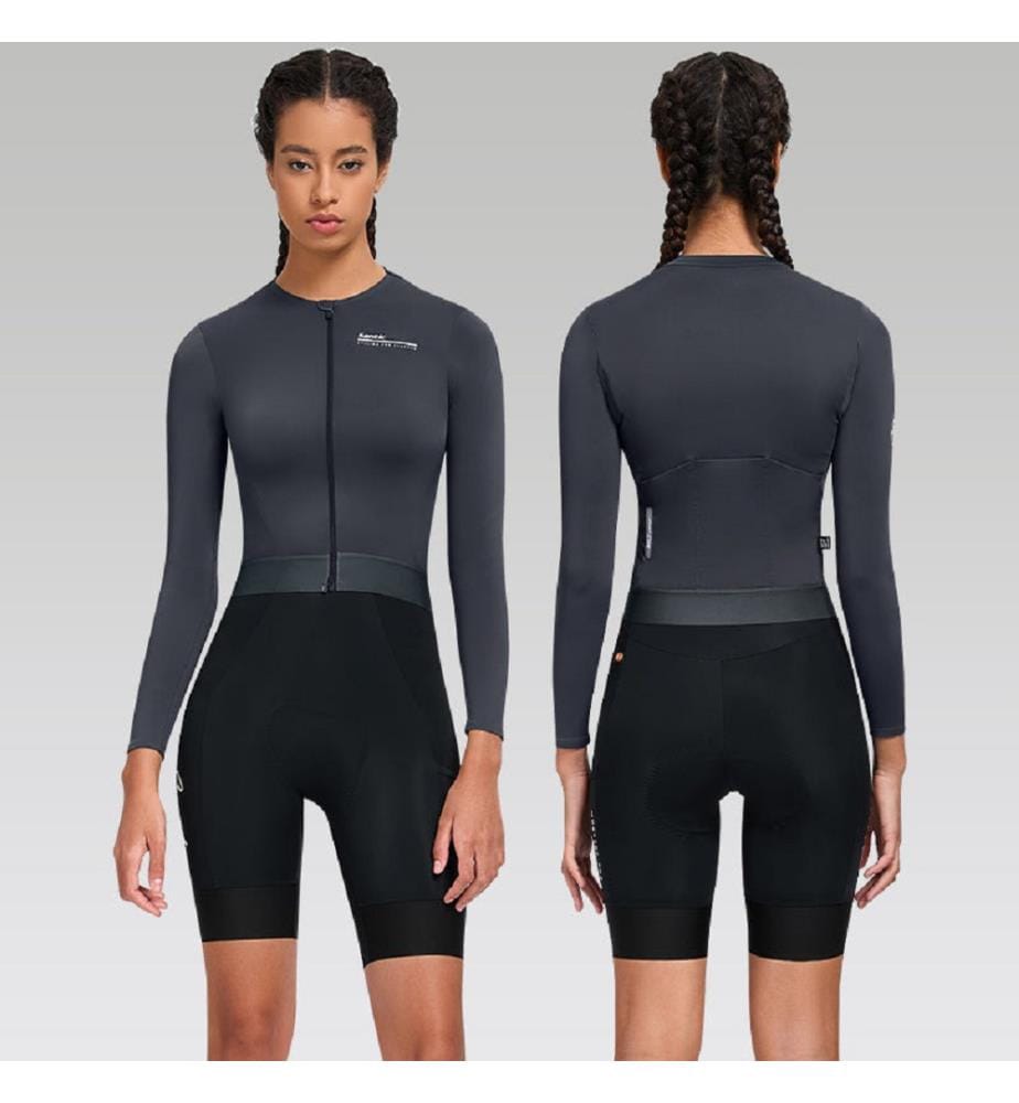 Langarm-Trikot „Qing“ - Grau
