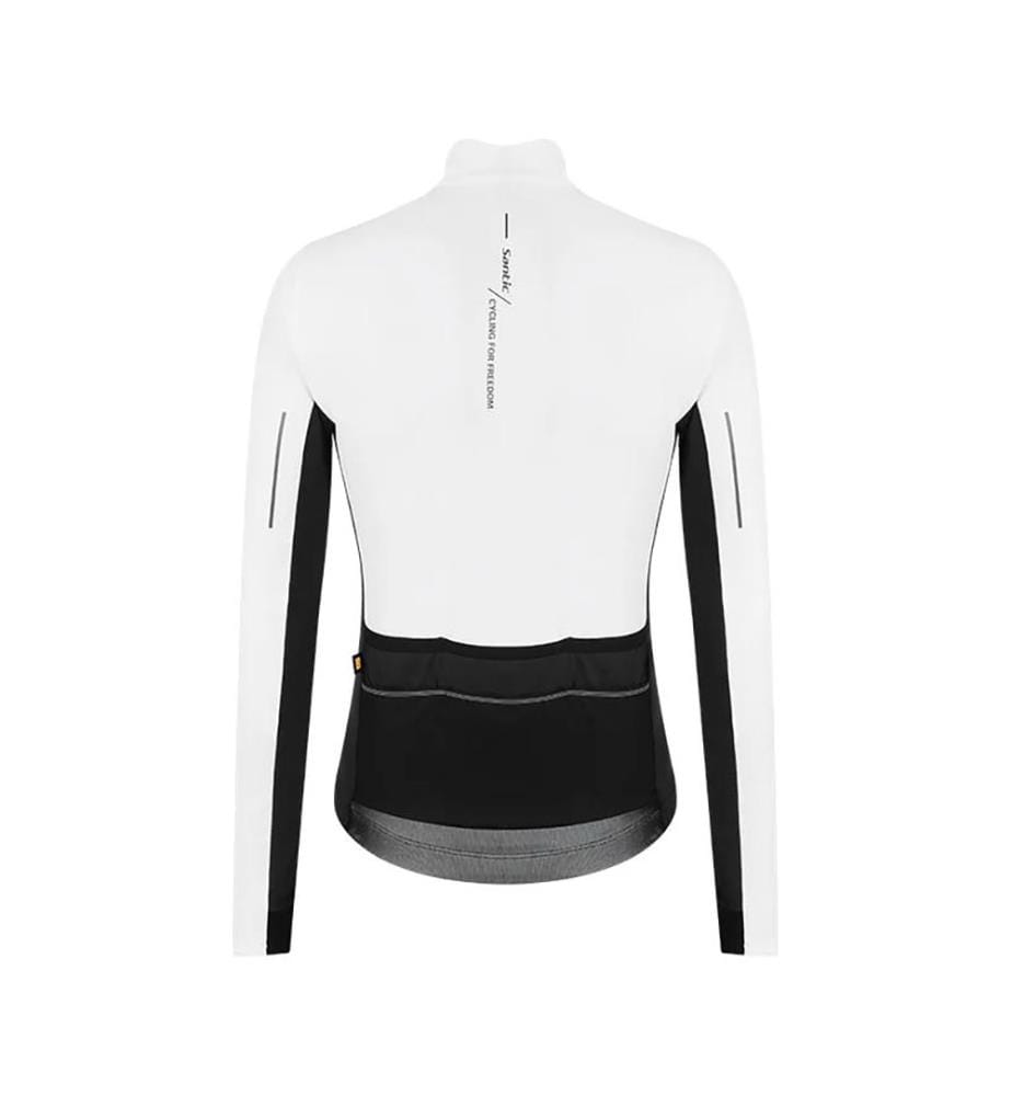 Radsport-Thermotrikot 6-16°C - Weiss und Schwarz