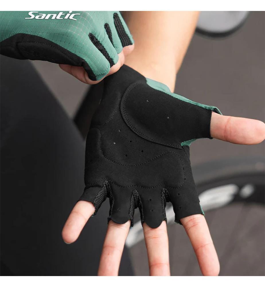 Fingerlose Fahrradhandschuhe 28°C+ - Schwarz und Blau