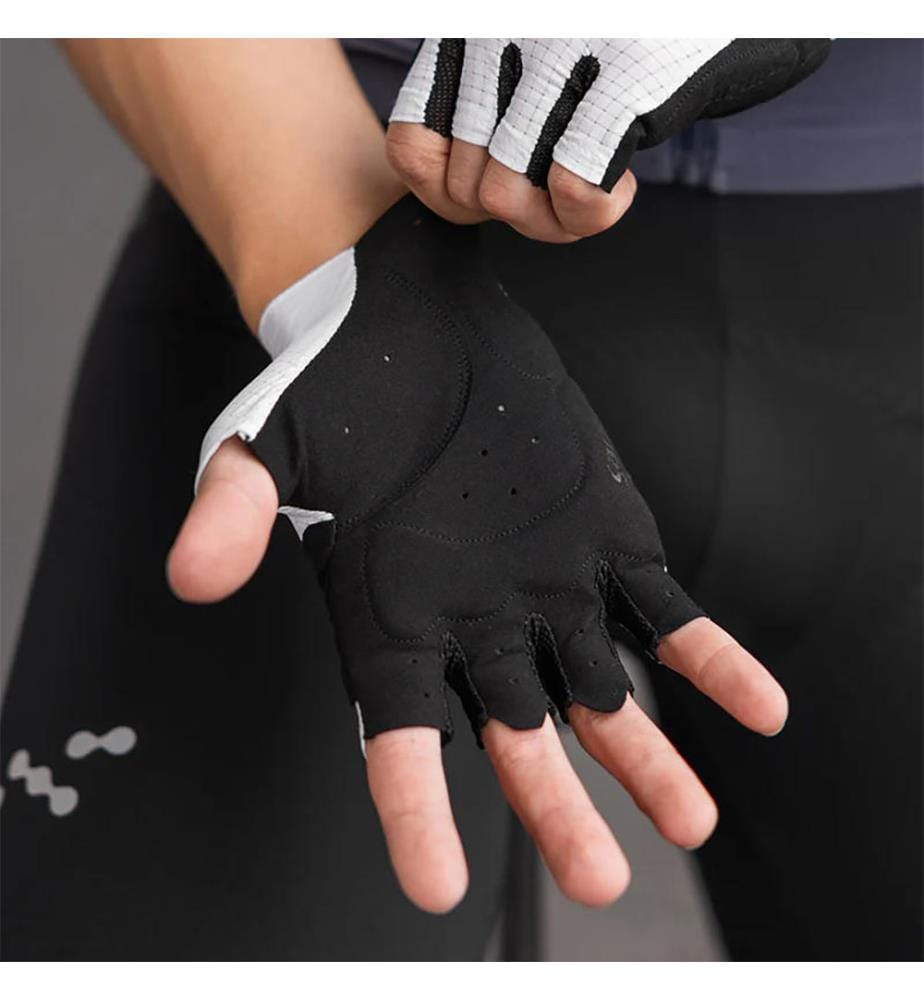 Fingerlose Fahrradhandschuhe 28°C+ - Schwarz und Weiss