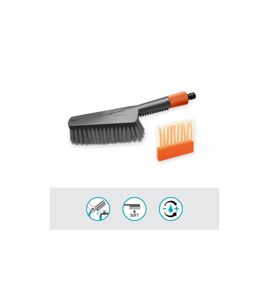 GARDENA - Kit de lavage Cleansystem avec brosse à main M soft