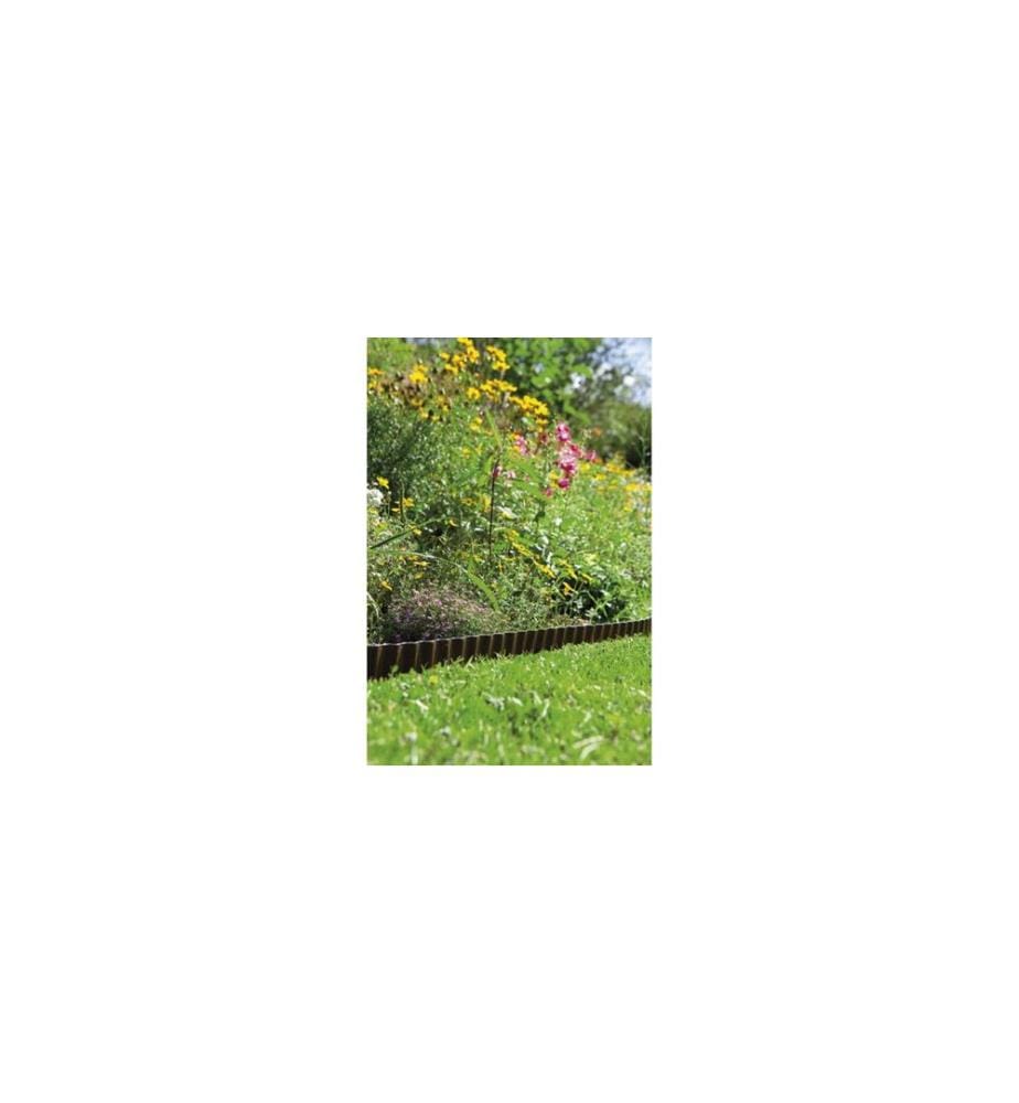 GARDENA - Bordure pour jardin rouleau de 9 cm de haut, 9 m de long marron