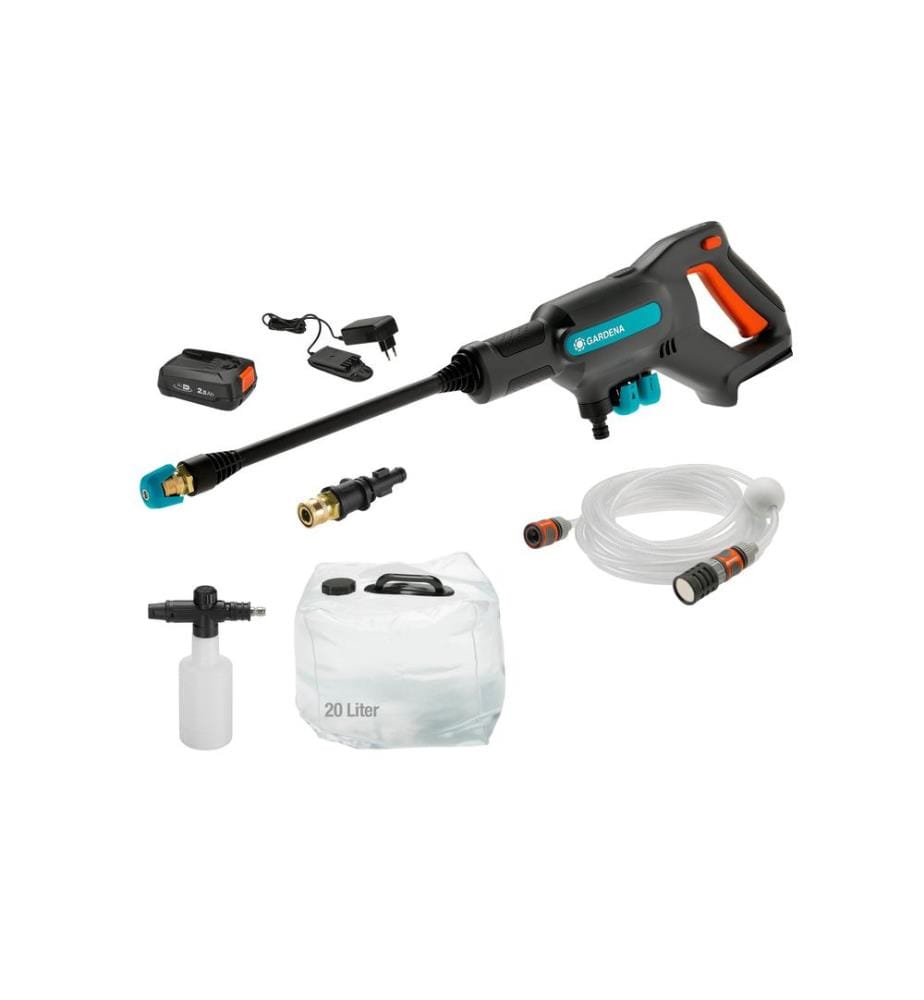 GARDENA - Nettoyeur pression moyenne à batterie AquaClean 24/18 V P4A Premium Set