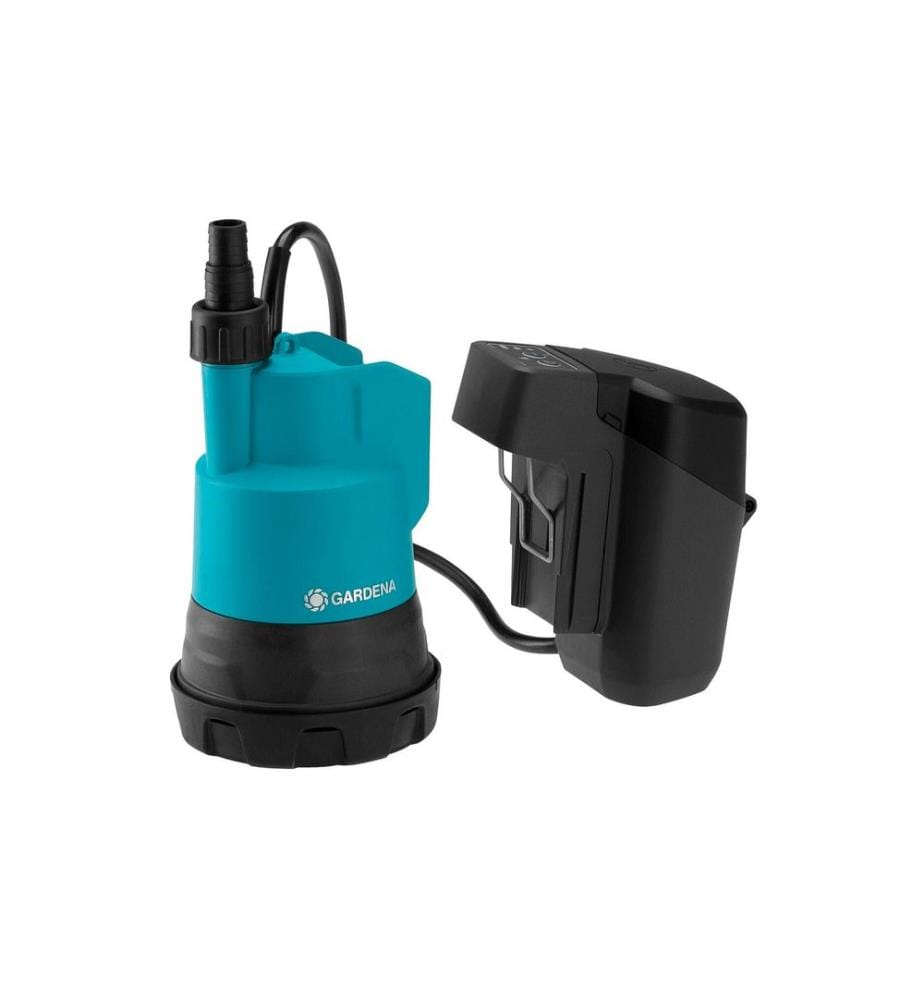 GARDENA Pompe immergée sans fil pour eau claire 2000/2 18 V P4A, Set