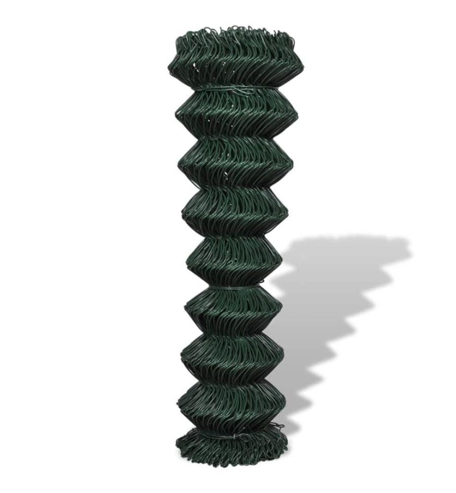 Maschendrahtzaun Stahl 1,5x15 m Grün