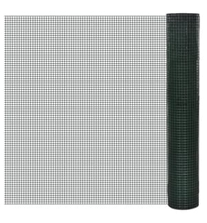 Drahtzaun für Hühner Verzinkt mit PVC-Beschichtung 10x1 m Grün