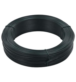 Zaun-Bindedraht 250 m 2,3/3,8 mm Stahl Schwarzgrün