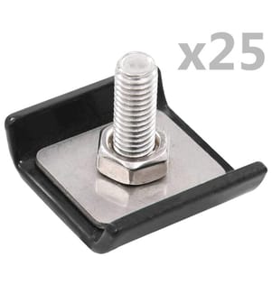 Gittermattenverbinder 25 Sets Anthrazit