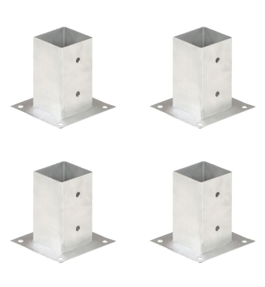 Pfostenanker 4 Stk. Verzinktes Metall 81 mm