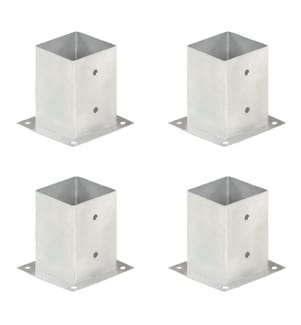 Pfostenanker 4 Stk. Verzinktes Metall 101 mm