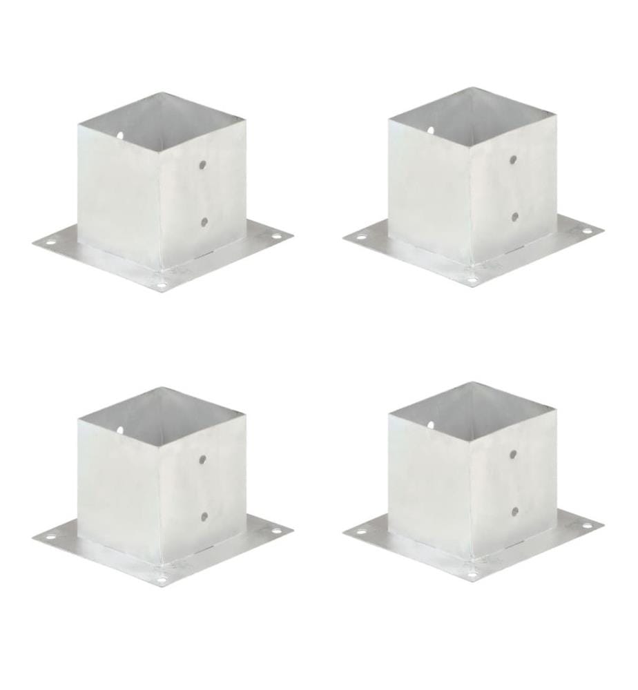 Pfostenanker 4 Stk. Verzinktes Metall 141 mm