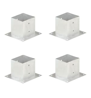 Pfostenanker 4 Stk. Verzinktes Metall 141 mm