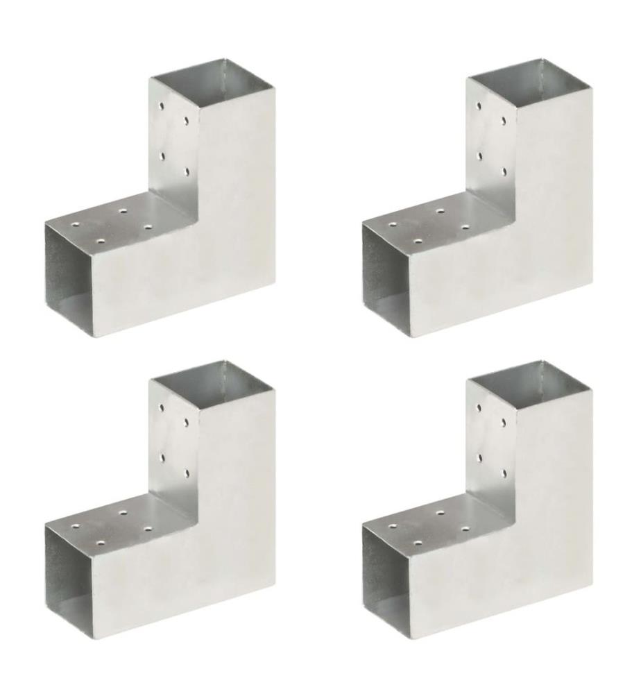 Pfostenverbinder 4 Stk. L-Form Verzinktes Metall 71 x 71 mm