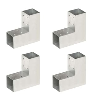 Pfostenverbinder 4 Stk. L-Form Verzinktes Metall 71 x 71 mm