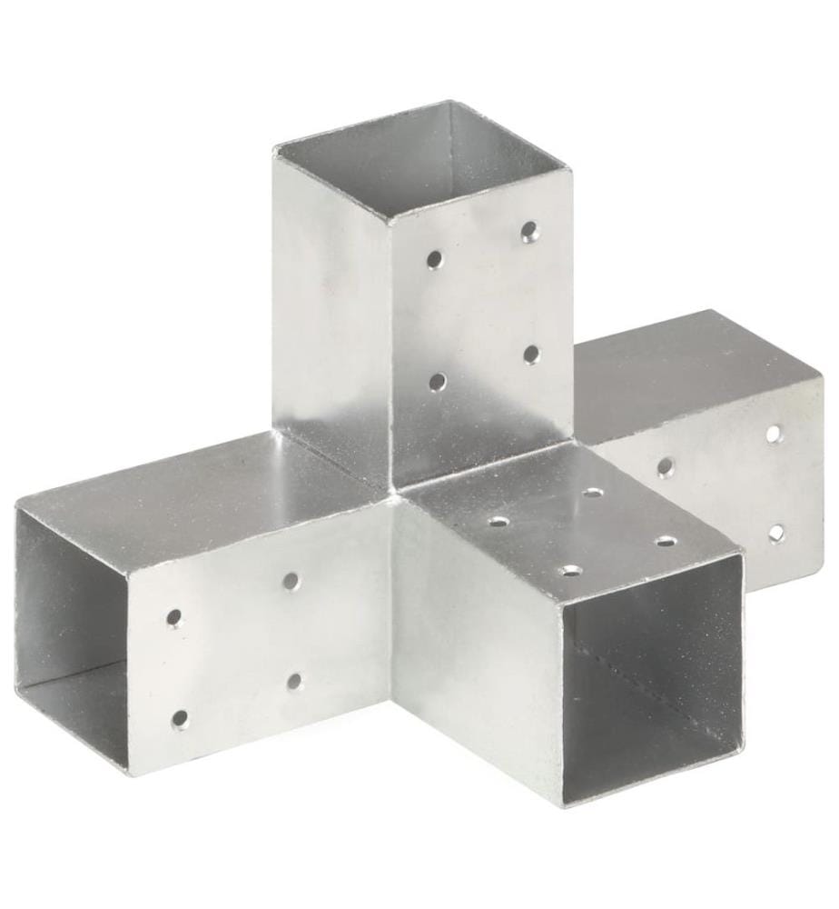 Pfostenverbinder 4 Stk. X-Form Verzinktes Metall 71 x 71 mm