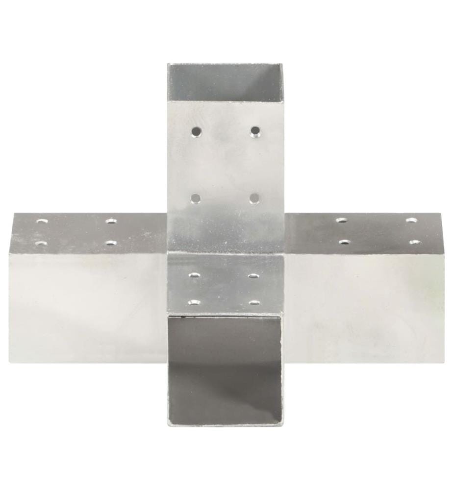 Pfostenverbinder 4 Stk. X-Form Verzinktes Metall 71 x 71 mm