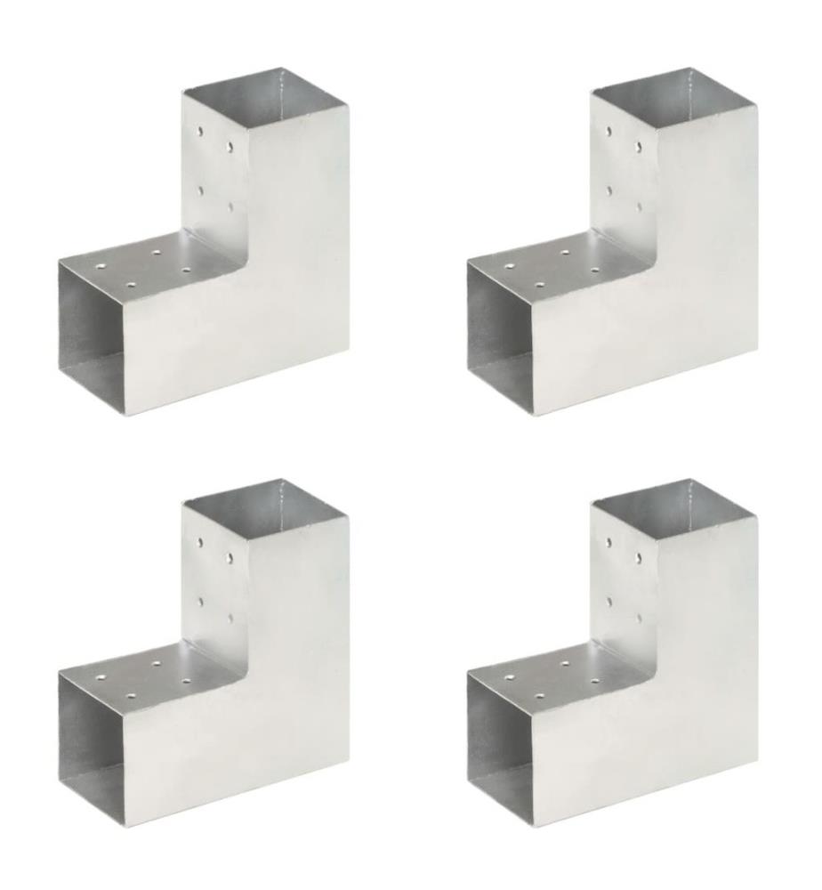 Pfostenverbinder 4 Stk. L-Form Verzinktes Metall 81 x 81 mm