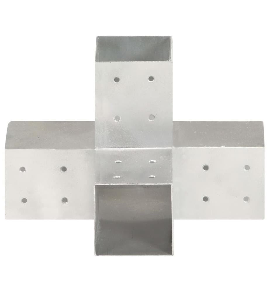 Pfostenverbinder 4 Stk. X-Form Verzinktes Metall 81 x 81 mm