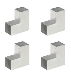 Pfostenverbinder 4 Stk. L-Form Verzinktes Metall 91 x 91 mm