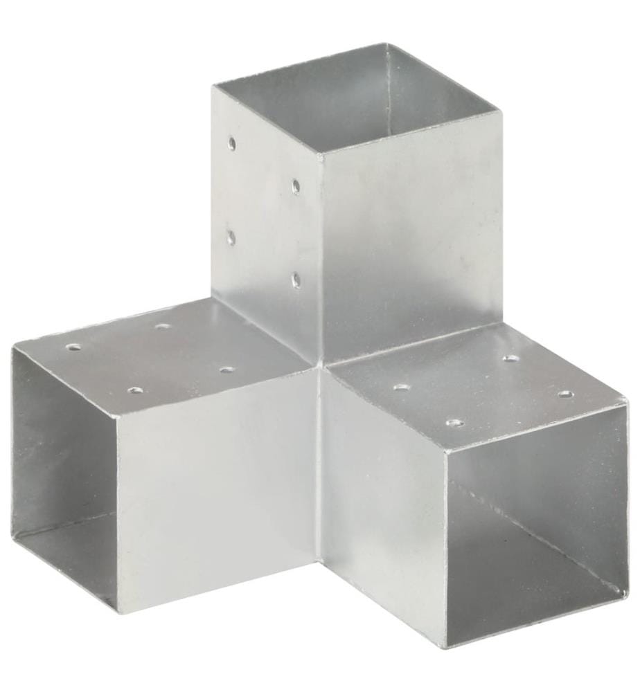 Pfostenverbinder 4 Stk. Y-Form Verzinktes Metall 91 x 91 mm