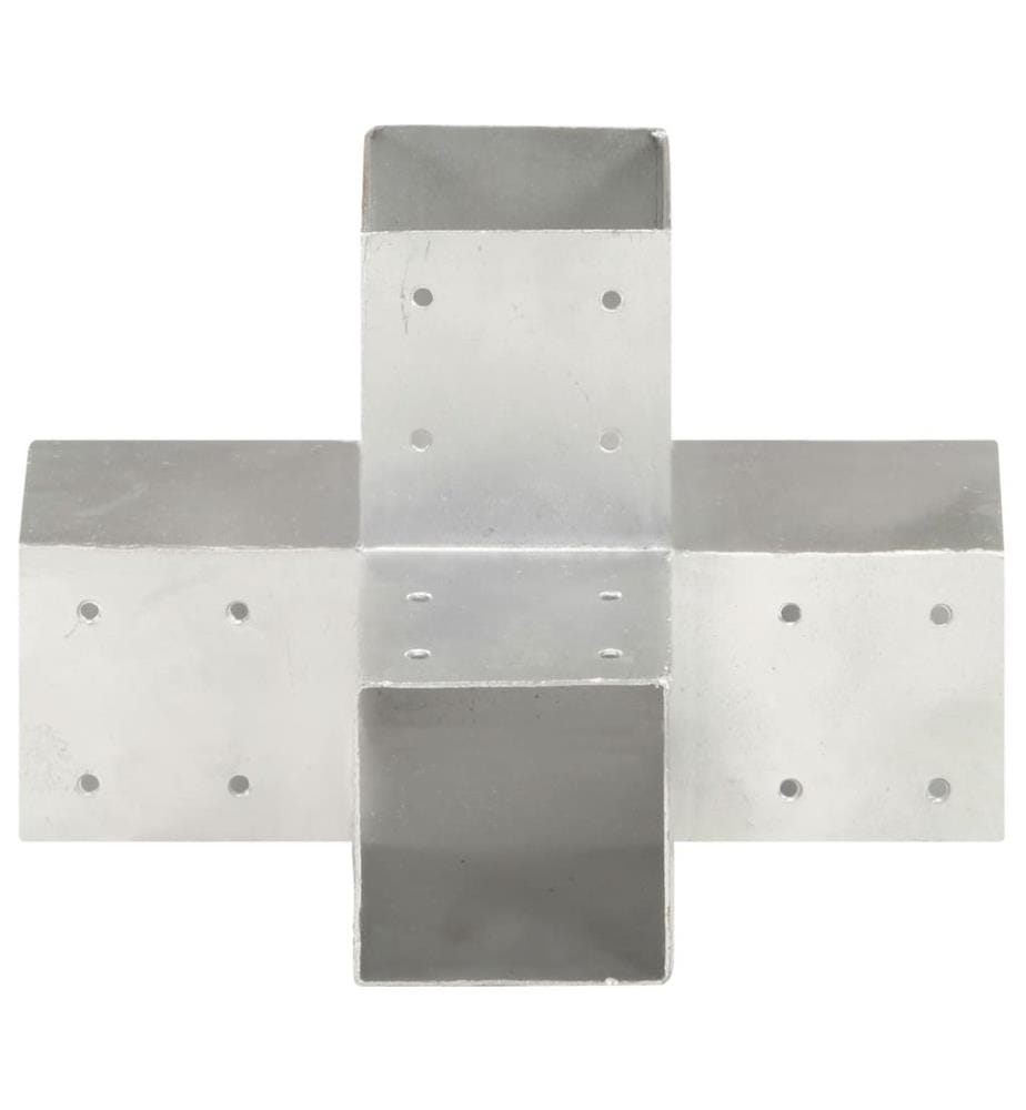 Pfostenverbinder 4 Stk. X-Form Verzinktes Metall 91 x 91 mm